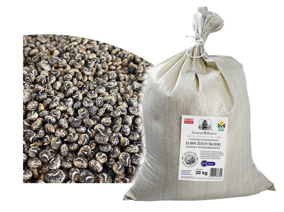 Łubin Słodki Siewny 43% Białka 20 KG bez Glifosatu Poplon