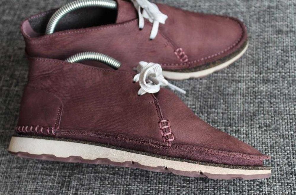 Низькі напів ботинки Clarks Оригінал Нат нубук 38.5р