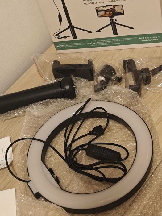 Ring Light com tripé ajustável