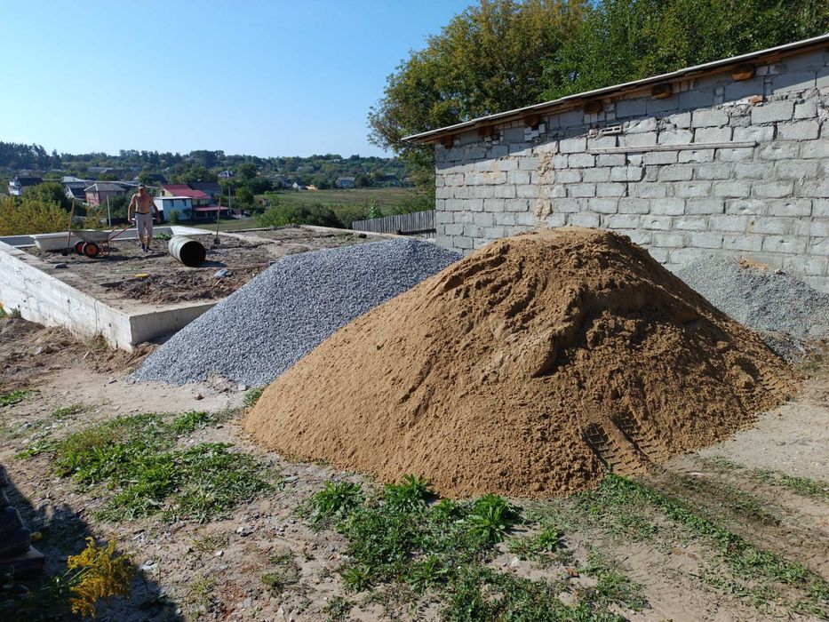 Щебень песок отсев пісок щебінь відсів камінь бут земля вивіз сміття