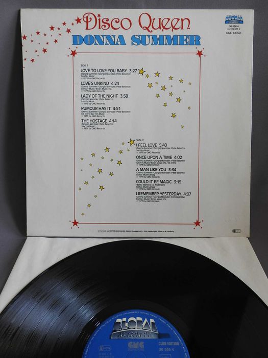 Donna Summer Disco Queen LP 1980 Германия пластинка EX+ 1st press