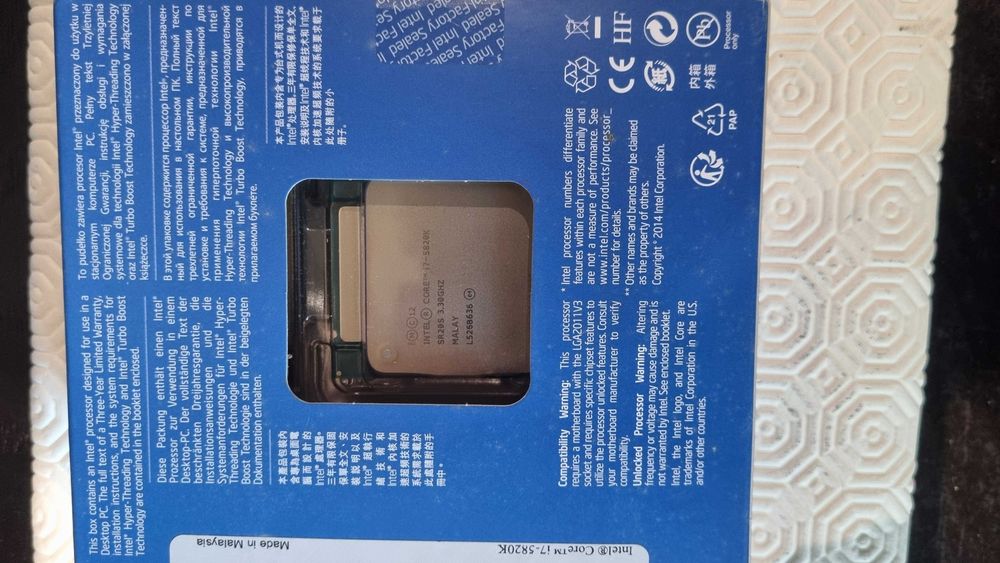 Processador Intel Core i7-5820K Socket 2011-3 USADO