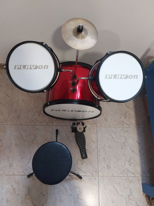 Bateria criança com banco