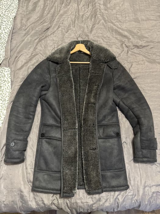 Płasz zimowy męski kożuch L