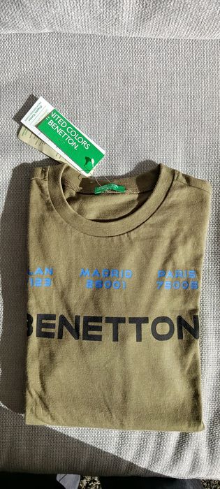 T-shirt manga comprida da Benetton nova com etiqueta tamanho 10-11