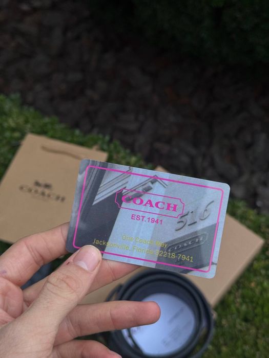 Подарунковий набір Coach New York набор подарочный Коач кошелек ремень