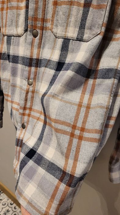 Koszula męska bawełniana flanelowa w kratę kappahl S
