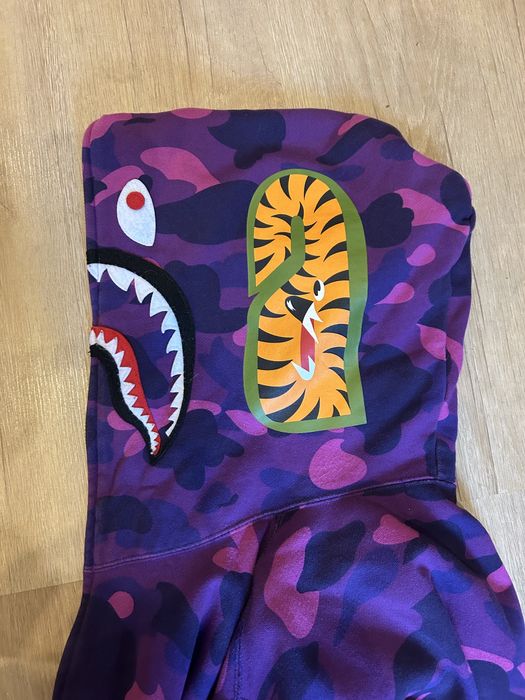 bluza bape shark fioletowa