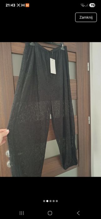 Spodnie z koronki  simbadki harmerki  Zara Nowe