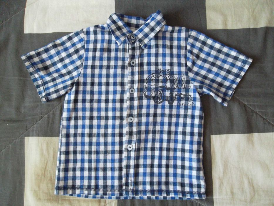 koszula w krate dla chłopca 98-104