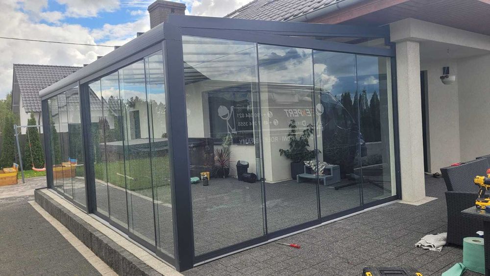 Zabudowa tarasu , ogród zimowy , pergola, , zadaszenie , ogród szklany