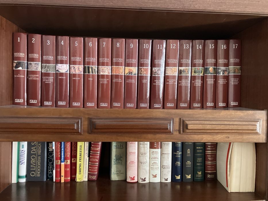 Conjunto de livros, dicionarios, enciclopedias