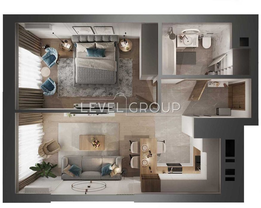 1-кімнатна квартира на вул. Євгена Сверстюка 1  ЖК Метрополіс