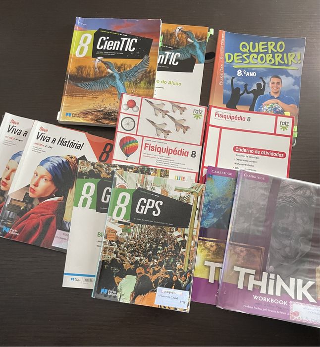 Livros escolares usados 8Ano Cada 3€!! OPORTUNIDADE