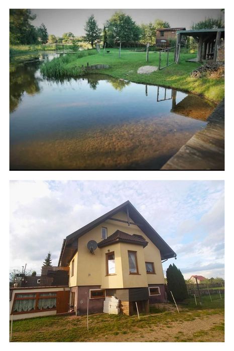 Dom z dużą działką i domkiem letniskowym nad rzeką