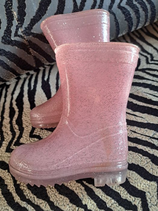 Сапожки резиновые с блёстками. Сапоги 19р .22 р,