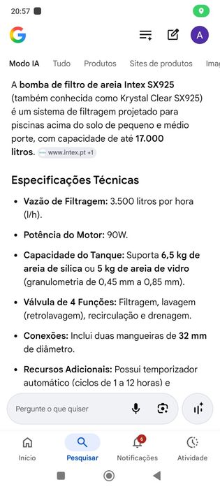 Piscina e filtro