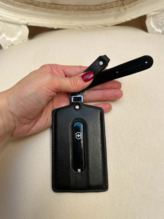 Identyfikator podróżny Personalizowane etui na bagaż skórzane