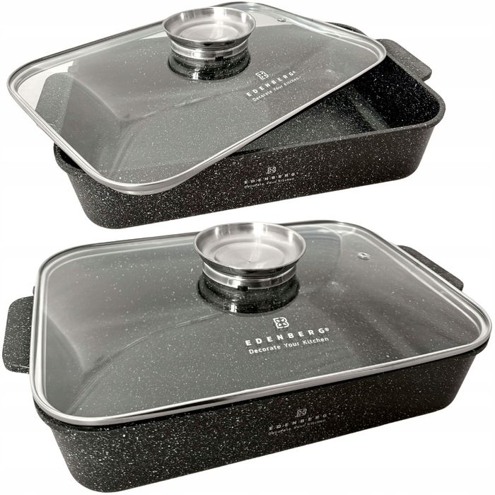 brytfanna garnek + łapki silikonowe marmurek aroma indukcja 32x23cm /