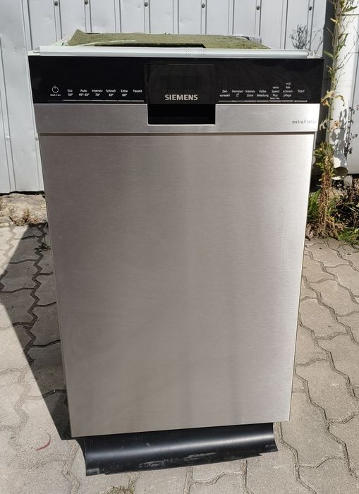 Вбудована посудомийна машина прсудомийка 45 см Сіменс Сименс Siemens SR43ES00LD Wi-Fi б/в нержавіюча сталь посудомоечная машина прсудомойка б/у