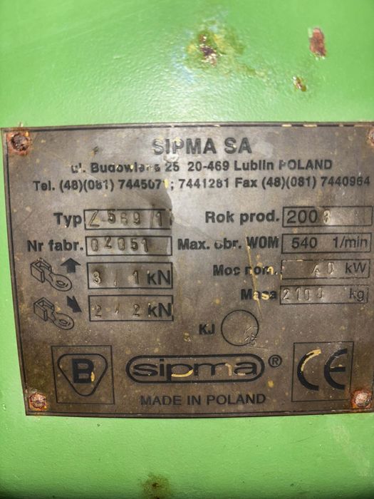 Prasa Belująco Rolująca Sipma z-569/1 Farma