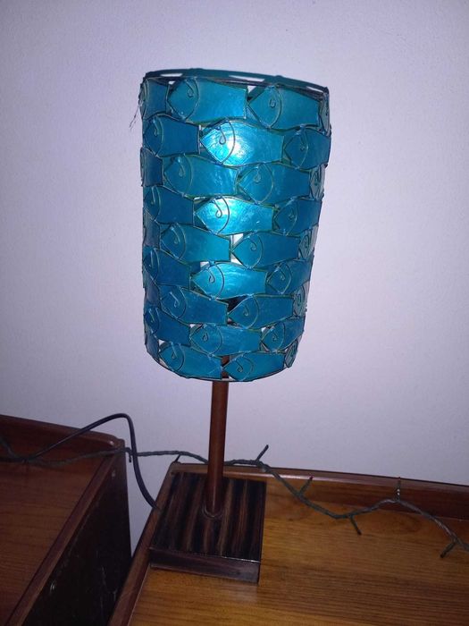 candeeiro  de mesa gato preto