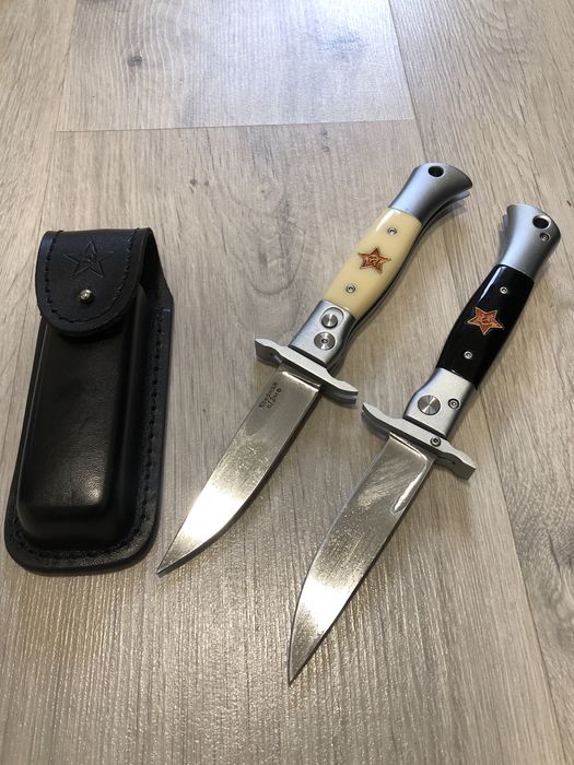 Нож складной финка автоматическая нквд раскладной