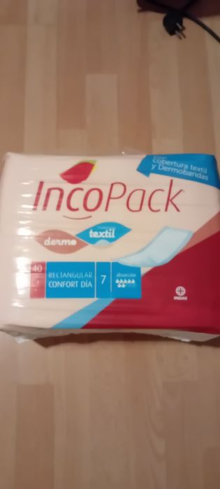 Dermobandas Incopack rectangulares confort dia, tamanhos grande e medi