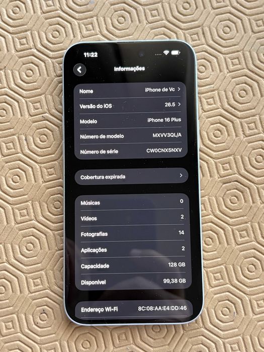 iPhone 16 PLUS Imaculado Fatura/Garantia e Capas Originais