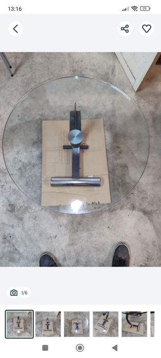 Mesa vidro Rolf Benz