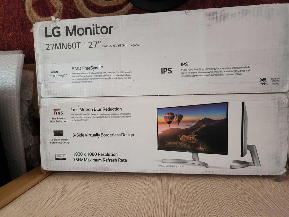 LG 27 дюймов IPS , безрамочный монитор