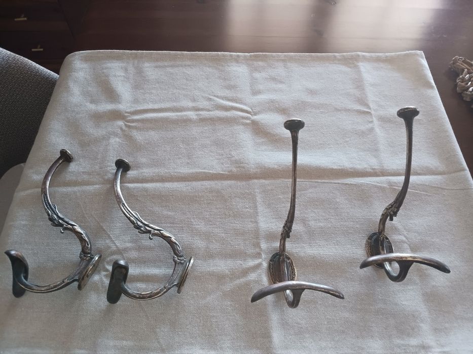 Conjunto cabides de parede em latão,  estilo  retro