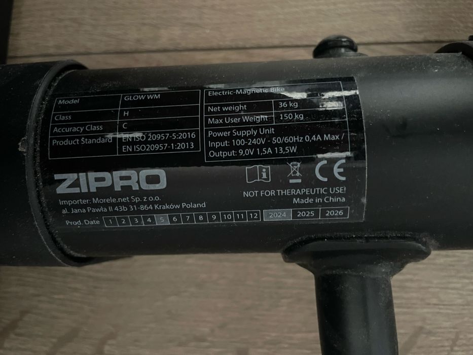 Rowerek stacjonarny ZIPRO GLOW WM, nieużywany
