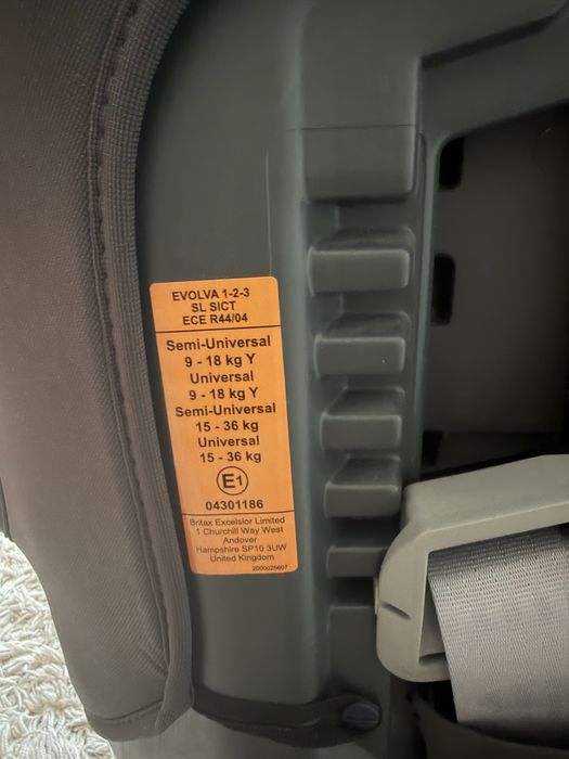 Автокрісло Britax Römer EVOLVA 1-2-3 SL SICT, 9–36 кг, ISOFIX