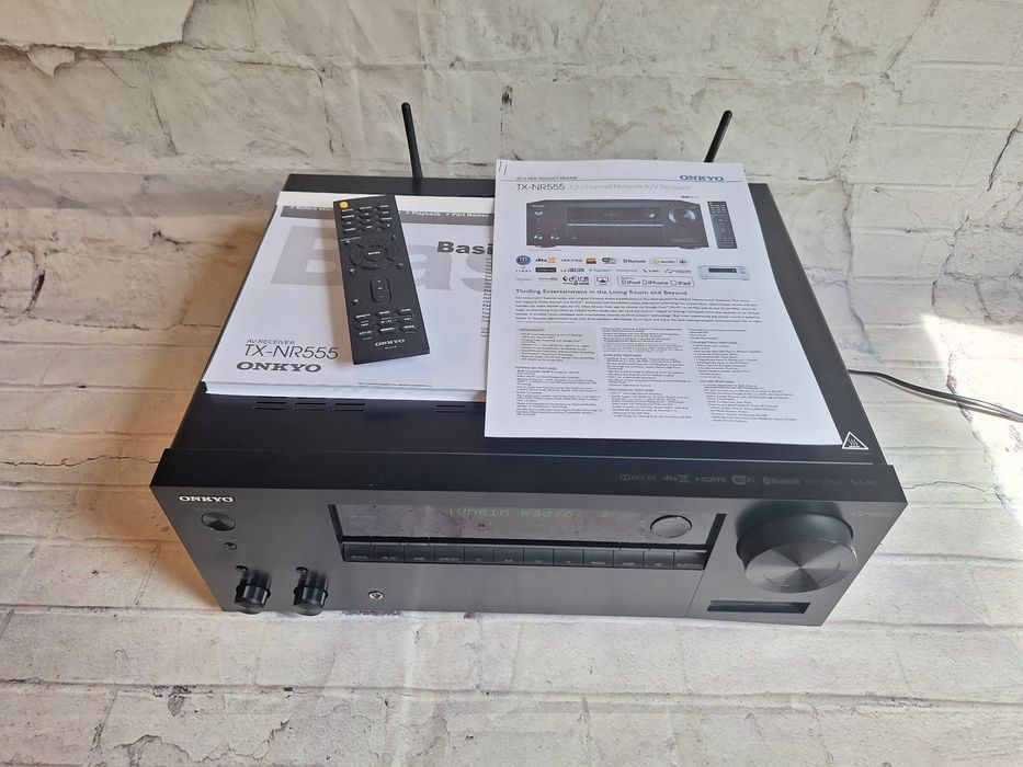 7.2 Onkyo TX-NR555 Wi-Fi BT  Atmos Vision Spotify net radio