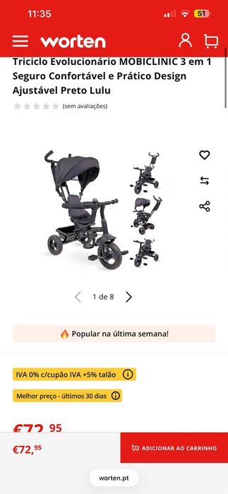 Triciclo 3 em 1 optimo estado