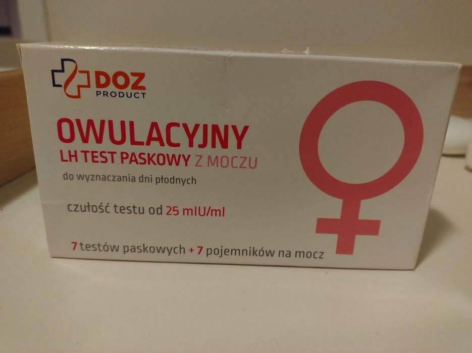 Test owulacyjny DOZ, 7 sztuk, nowy, ważny do września