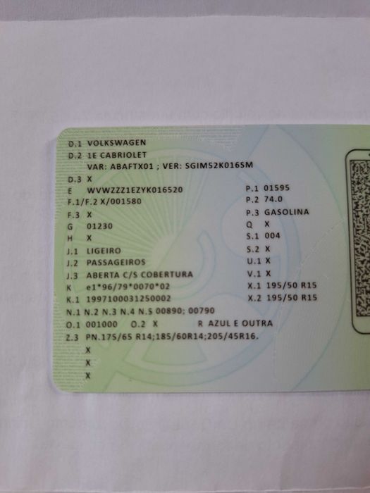 Vw cabriolet 2000.05 147.000km com AC