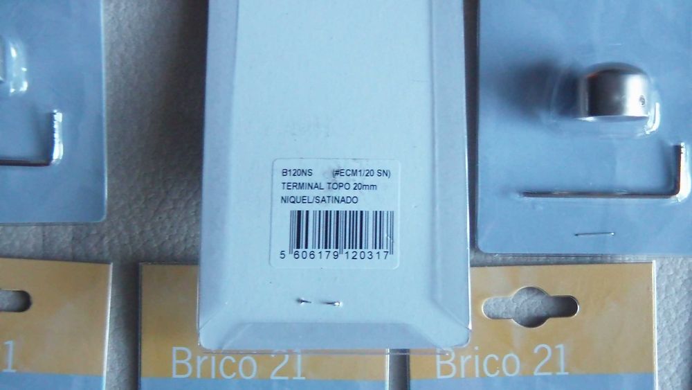 Terminal Topo 20mm  B120NS Niquel Satinado 12 unidades