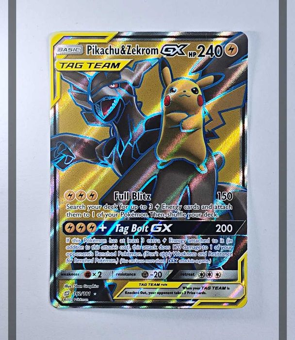 Pikachu & Zekrom Gx 162/181 TEU Pokemon ENG-NM