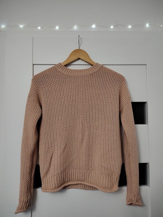 pudrowy róż sweter damski sinsay