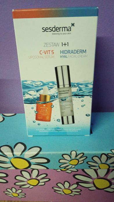 Sesderma zestaw c-vit 5 serum hidraderm hyal krem