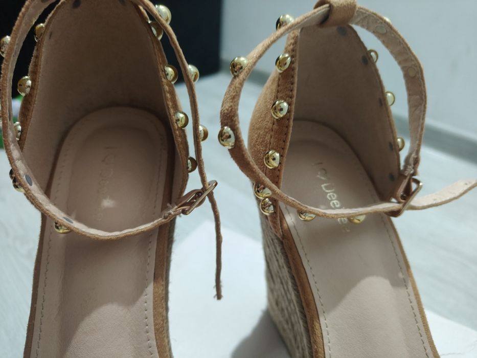 Koturny espadryle sandały damskie DeeZee 39 camel