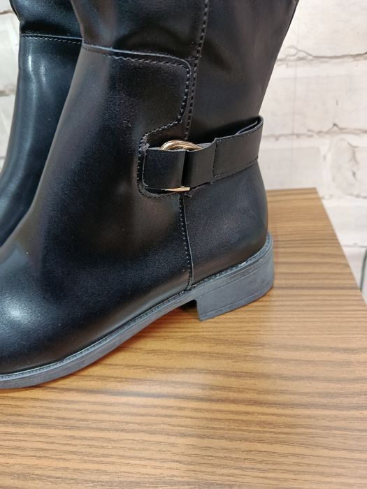 czarne damskie kozaki przed kolano 40