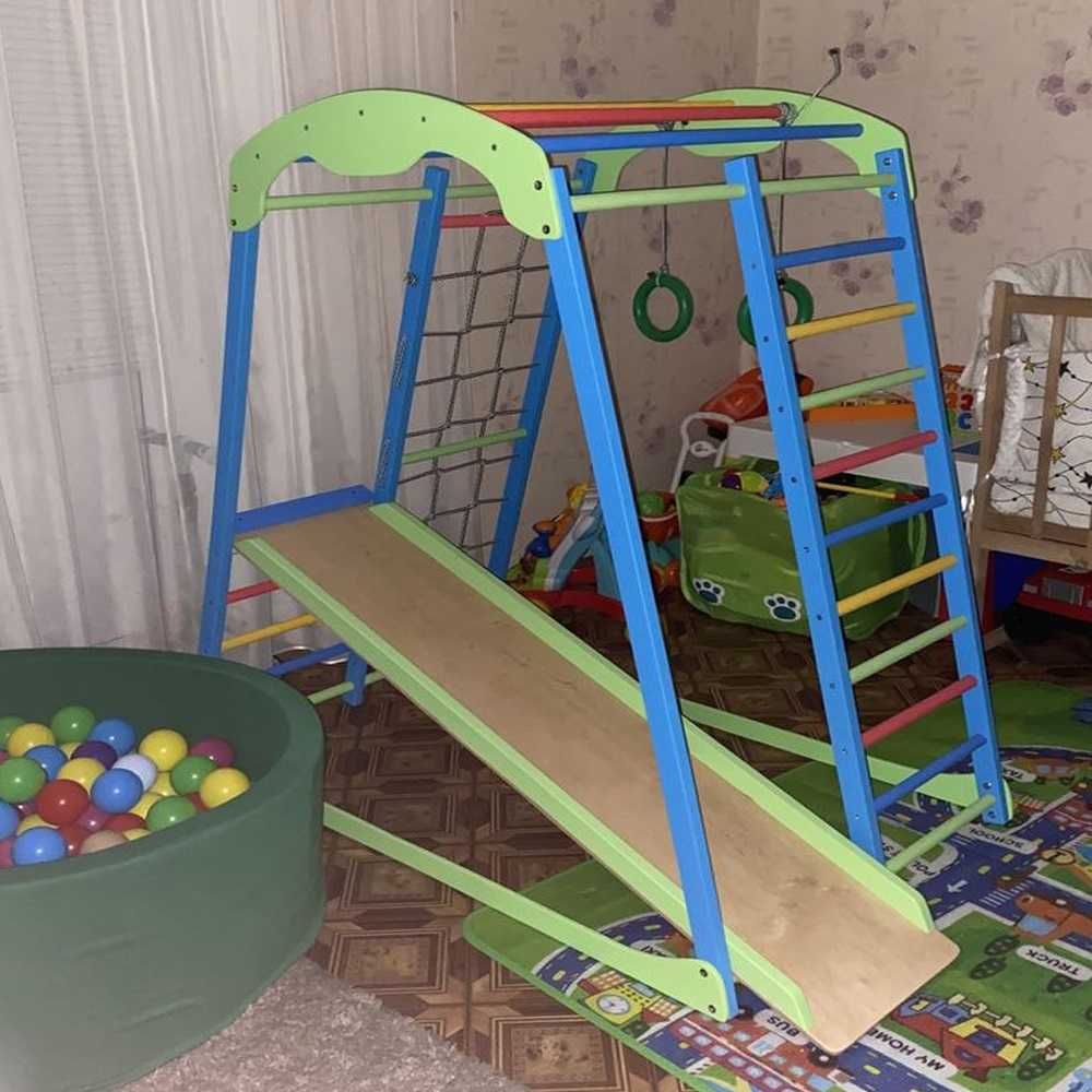 Шведська стінка Спортивний дитячий комплекс Стенка шведская Горка: 3 ...