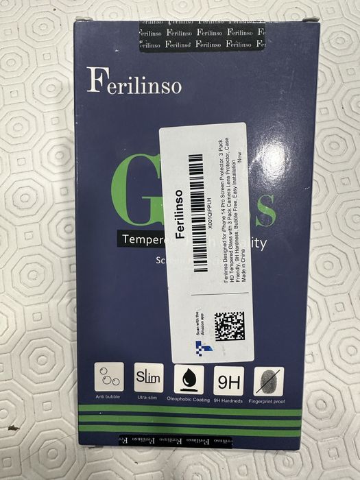 Kit Ferilinso – Protetor de Ecrã e Lentes para iPhone 14 Pro (3+3)
