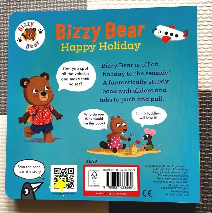 NOWA Bizzy Bear Happy Holiday miś pracuś książeczka po angielsku