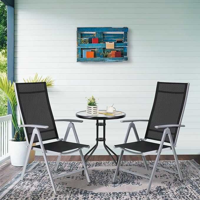 Nowe krzesło ogrodowe/ aluminiowe  / hoker/ leżak / 2szt !A2697!