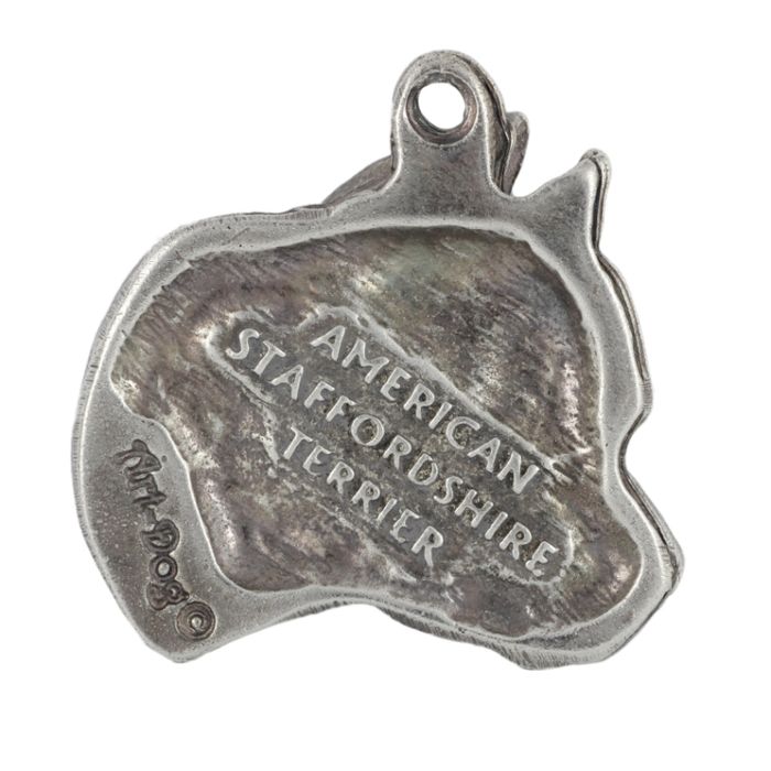 Amerykański Staffordshire terrier brelok do kluczy posrebrzany Art-Dog