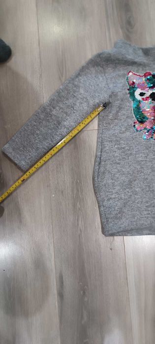 Тепла туніка на флісі для дівчинки з паєтками!